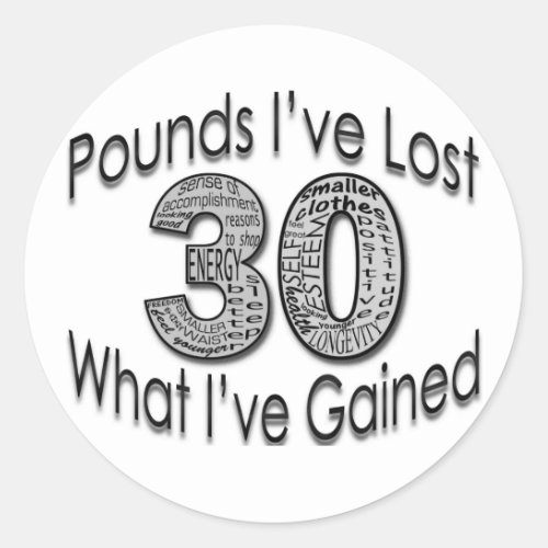 30 Pounds Lost Sticker