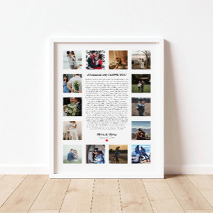 30 Reasons I Love You Gift For Wife, Girlfriend Poster