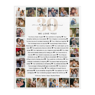 30 Reasons We Love You Birthday Photo Collage Acrylic Print