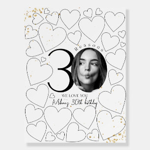 30 Reasons We Love You Gold Board