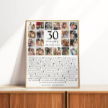 30 Reasons We Love You Photo Collage Keepsake Gift Poster<br><div class="desc">30 Reasons We Love You Photo Collage Poster | Customizable Photo Collage Celebrate a loved one with this heartfelt 30 Reasons We Love You poster—perfect for milestone birthdays, anniversaries, or just to show how much they’re cherished. This elegant and fully customizable design lets you personalize each of the 30 reasons...</div>