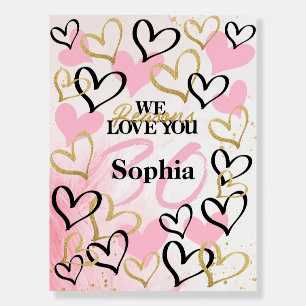 30 Reasons We Love You Pink Heart Board