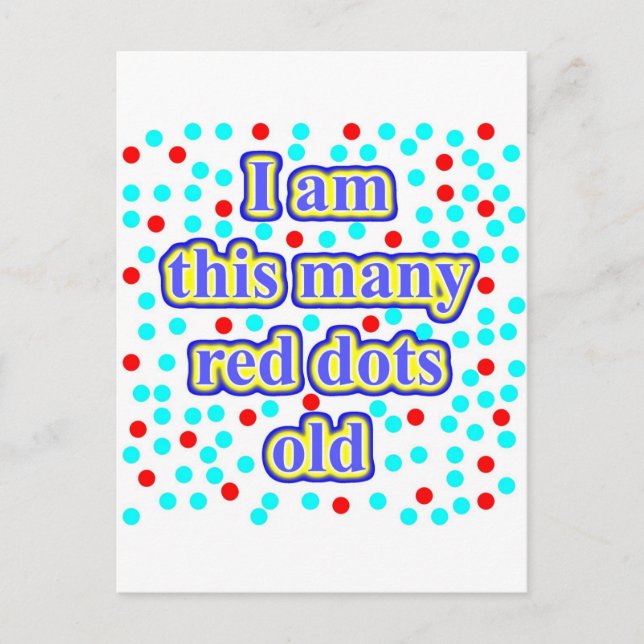 30 Red Dots Old Postcard (Front)