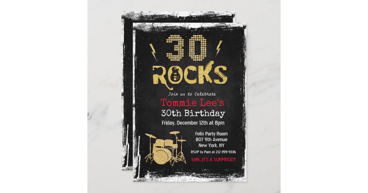 Rock n Roll 30th Birthday Party