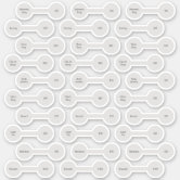 26 Jewelry Price Tags White Custom-Cut Barbell Sticker