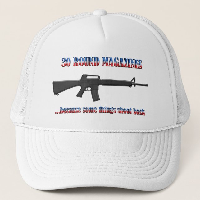 30 Round Magazines - 2nd Amendment Trucker Hat (Front)