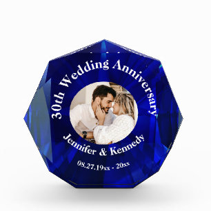 30 Sapphire Wedding Anniversary Custom Photo Gift