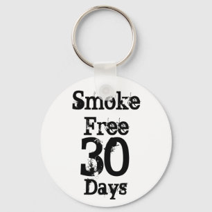 30 , Smoke Free , Days Keychain