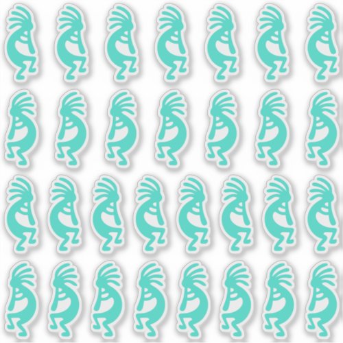 30 Southwest Turquoise Kokopelli Shapes Sticker