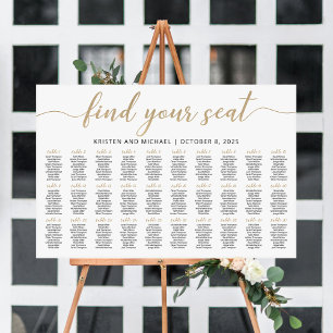 30 Tables Find Your Seat Seating Chart Foam Board