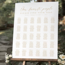 30 Tables Our Favorite People Seating Chart