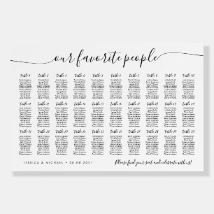 30 Tables Our Favorite People Seating Chart Plan Foam Board