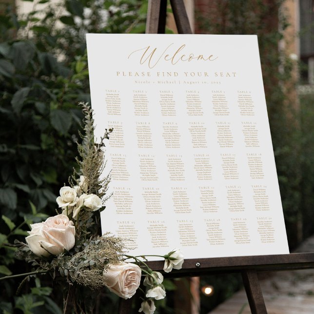30 Tables Welcome Sign Seating Chart Foam Board (Creator Uploaded)