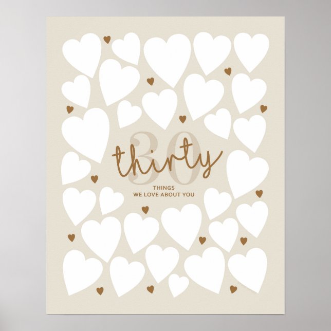 30 Things We Love About You Poster (Front)