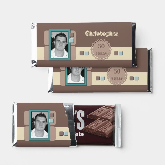 30 today thank you for coming photo brown hershey bar favors (Front)