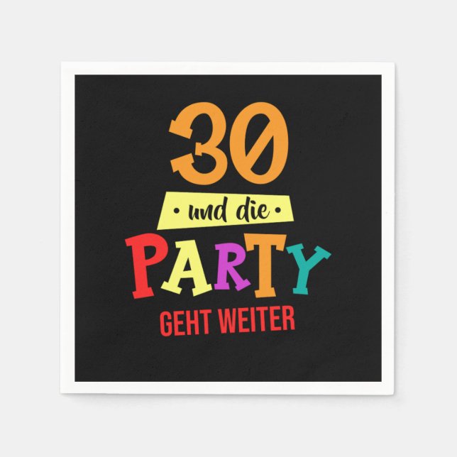 30 Und Die Party 30 th Birthday Celebration Gift  Napkins (Front)