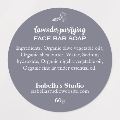 30 Waterproof Lavender Handmade Soap          Labels