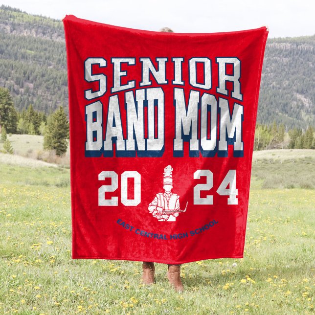 30"x40" School Band Senior Mom Stadium Fleece Blanket (Creator Uploaded)