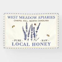 30 x 48" Farmer's Market Honey Table Banner Bees