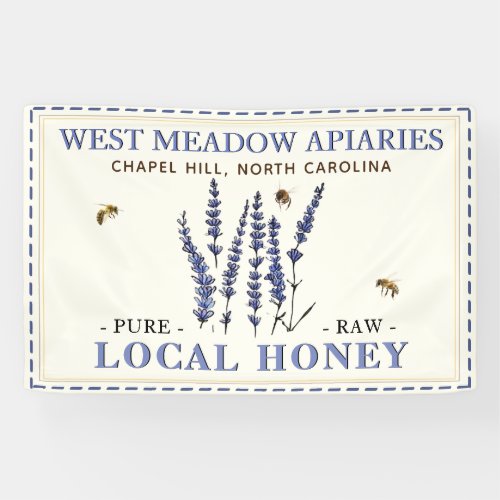 30 x 48 Farmers Market Honey Table Banner Bees