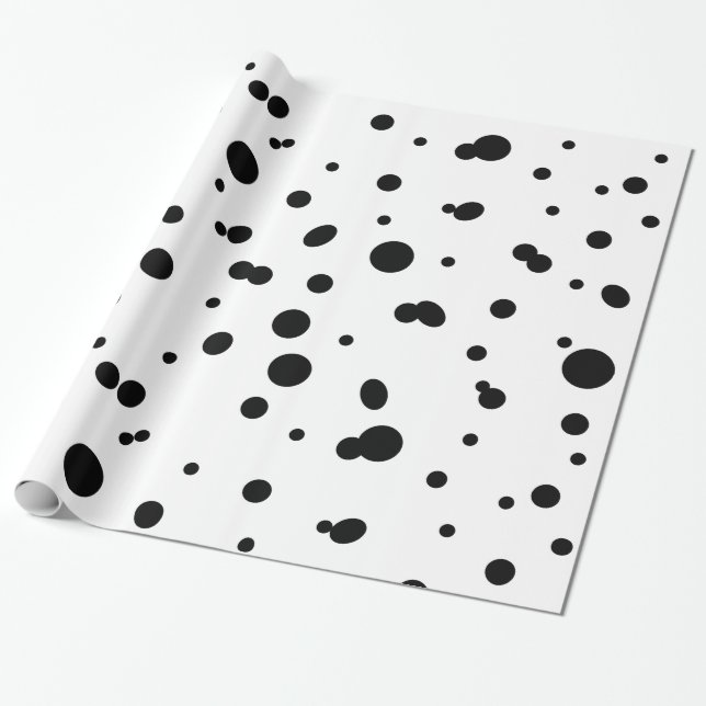 30" x 6' Dalmatian Wrapping Paper, Glossy Wrapping Paper (Unrolled)