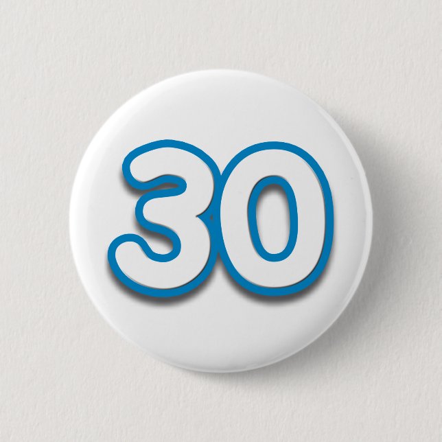 30 Year Birthday or Anniversary - Add Text Button (Front)