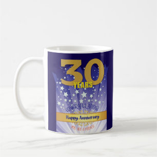 30 Year CUSTOM Recovery Anniversary Bold Numeral Coffee Mug