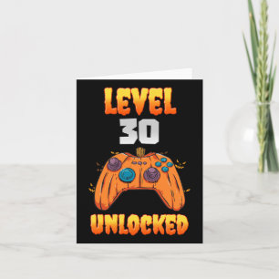 30 Year Old 30th Birthday Level 30 Unlocked Video Card