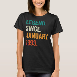 30 Year Old 30th Birthday Men Legend Since Januar T-Shirt
