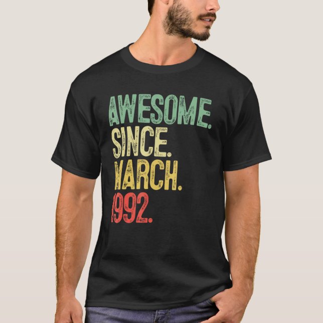 30 Year Old Bday Men 30th Birthday Awesome Since M T-Shirt (Front)