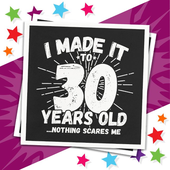 30 Year Old Sarcastic Meme Funny 30th Birthday Napkins (Creator Uploaded)