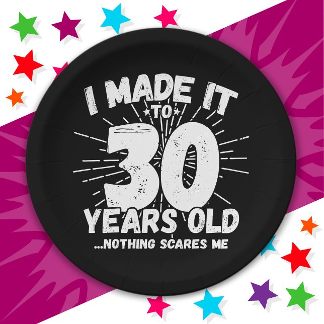 30 Year Old Sarcastic Meme Funny 30th Birthday Paper Plates (Creator Uploaded)