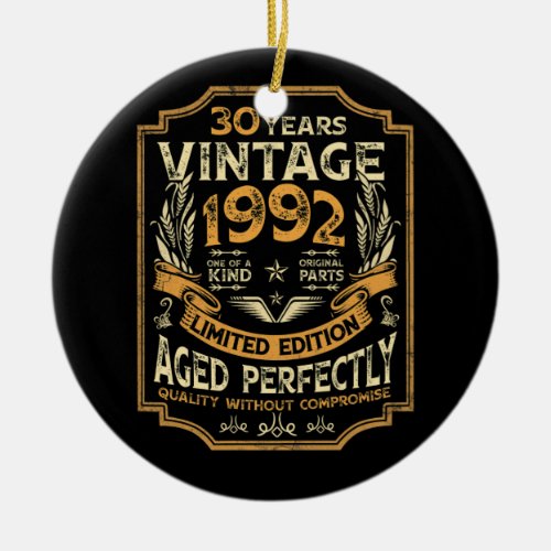 30 Year Old Vintage 1992 30th Birthday Ceramic Ornament
