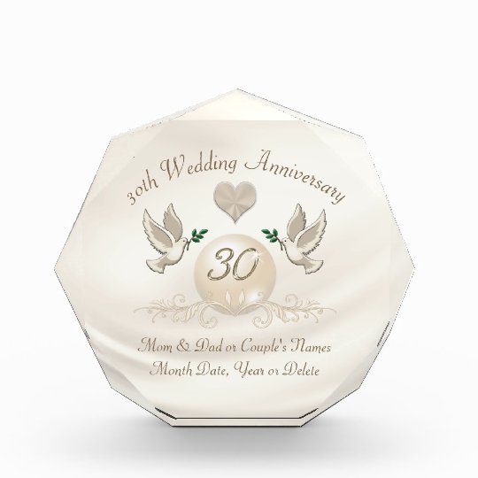  30  Year  Wedding  Anniversary  Gift for Parents Zazzle com