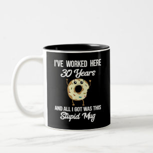 30 Year Work Anniversary Appreciation Gift Two-Tone Coffee Mug