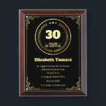 30 Year Work Anniversary | Employee Appreciation Award Plaque<br><div class="desc">30 year work anniversary quotes award,  for Employee Appreciation. personalized happy work anniversary gift</div>