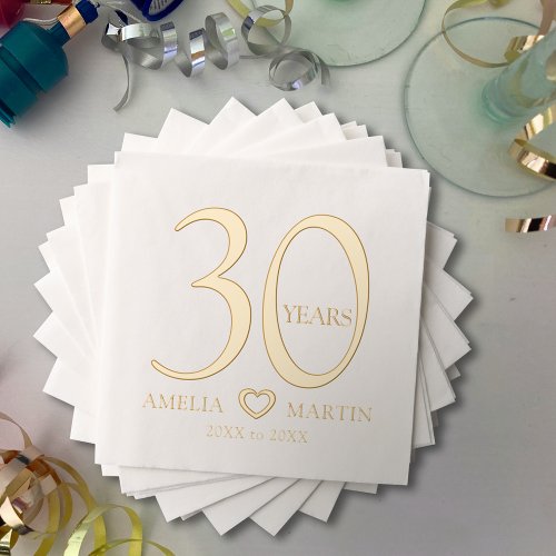 30 years 30th wedding anniversary name dates heart