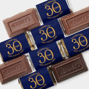 30 years corporate anniversary blue and gold hershey's miniatures