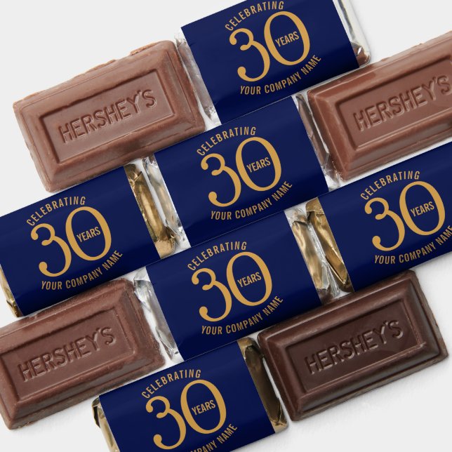 30 years corporate anniversary blue and gold hershey's miniatures (Assorted)