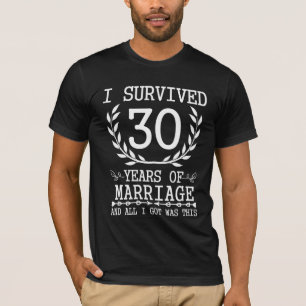 30 Years Husband Wife 30th Wedding Anniversary T-Shirt