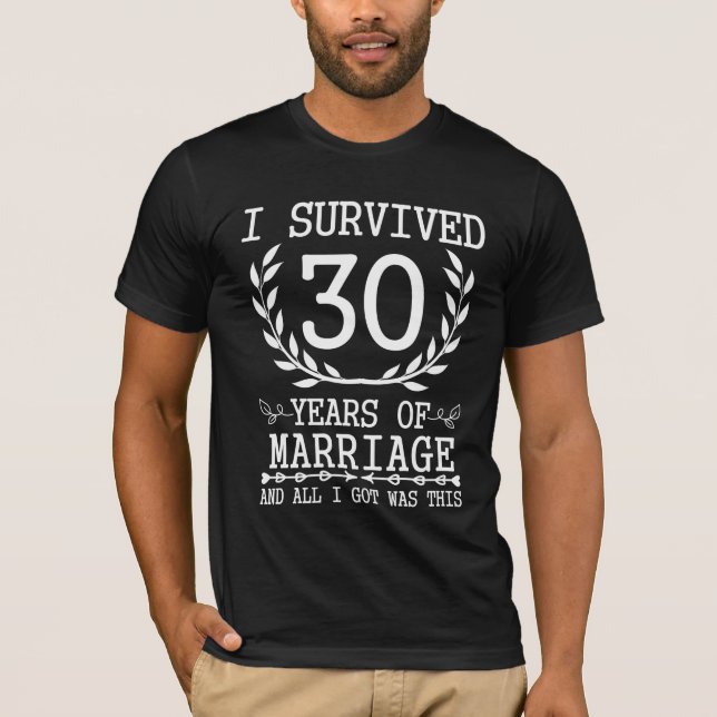 30 Years Husband Wife 30th Wedding Anniversary T-Shirt (Front)