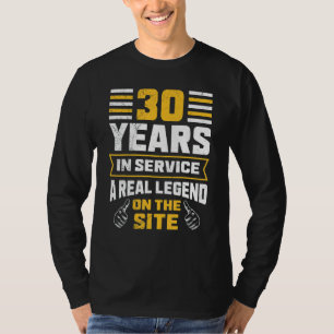 30 Years Of Service 30 Years Of Work T-Shirt