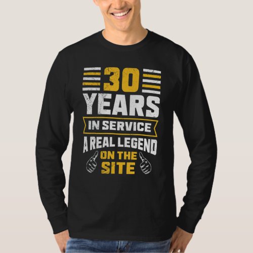 30 Years Of Service 30 Years Of Work T_Shirt