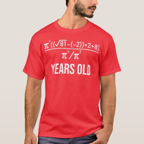 30 Years Old Algebra Equation Funny 30th Birthday  T_Shirt