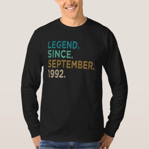 30 Years Old  Awesome Since September 1992 30th 25 T_Shirt