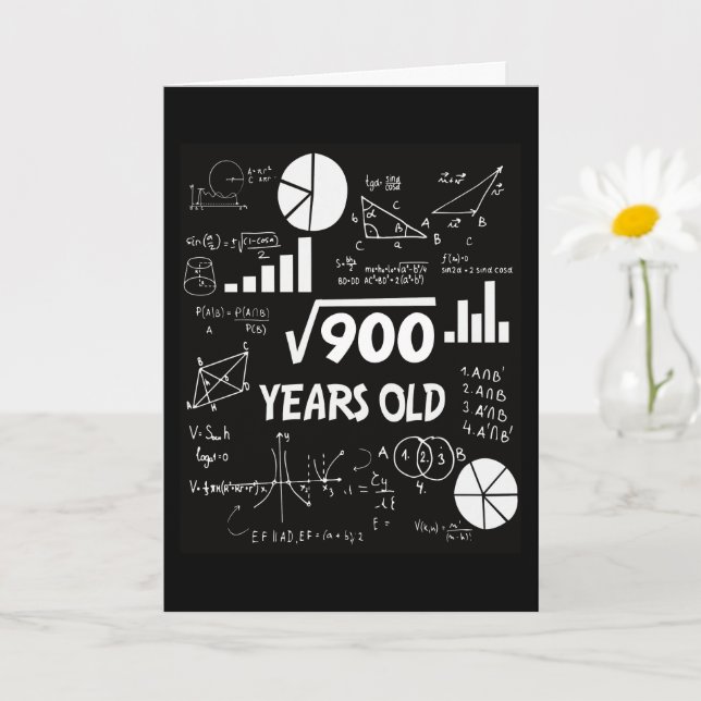 30 Years Old Bday Math Teacher 30th Birthday Gift Card (Small Plant)