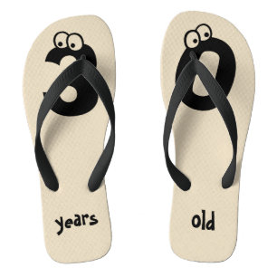 30 years old Funny Numbers Birthday Flip Flops