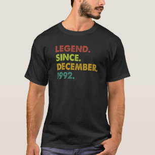 30 Years Old Legend Since December 1992 30th Birth T-Shirt