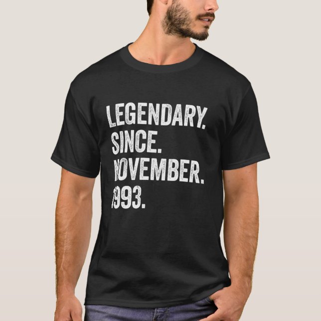 30 Years Old Legendary Since November 1993 30th Bi T-Shirt (Front)