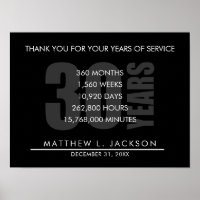 30 Years Retirement or Employee Appreciation Gift
